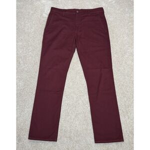 Levi's Pants Mens 34x31 Maroon Chino Casual White Tab Flat Front Pockets
